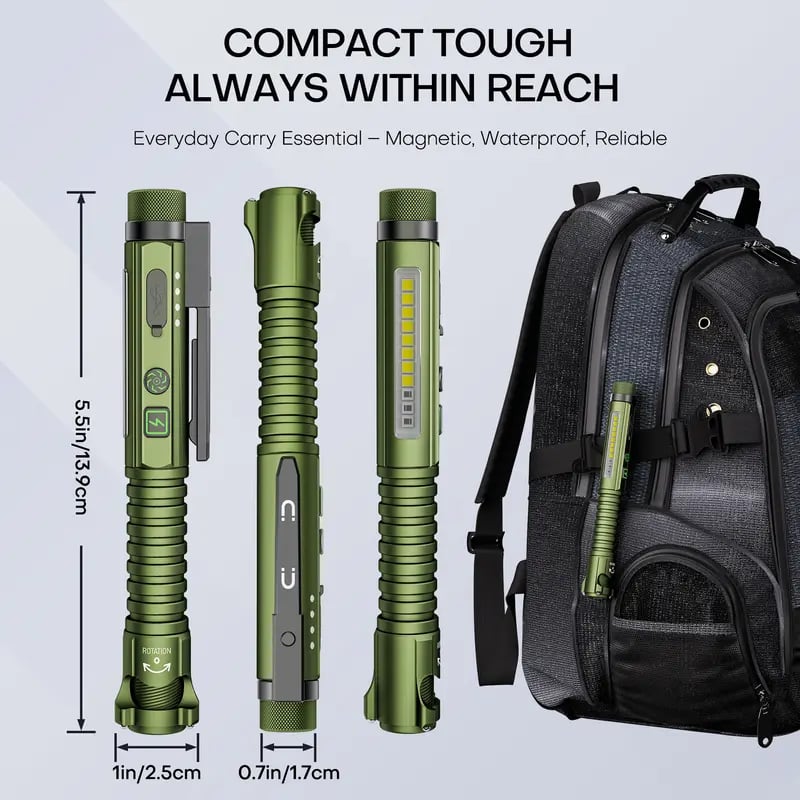 💥 LAST DAY 49% OFF-800 Lumen Rechargeable EDC Flashlight