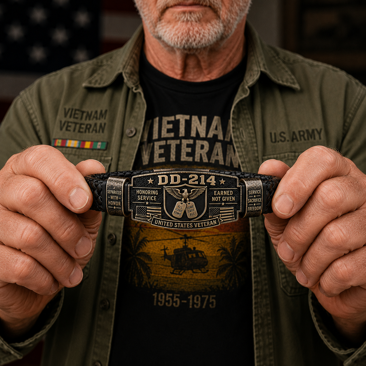 DD-214 Veteran Honor Bracelet 🎖️ Service Earned. Honor Worn.