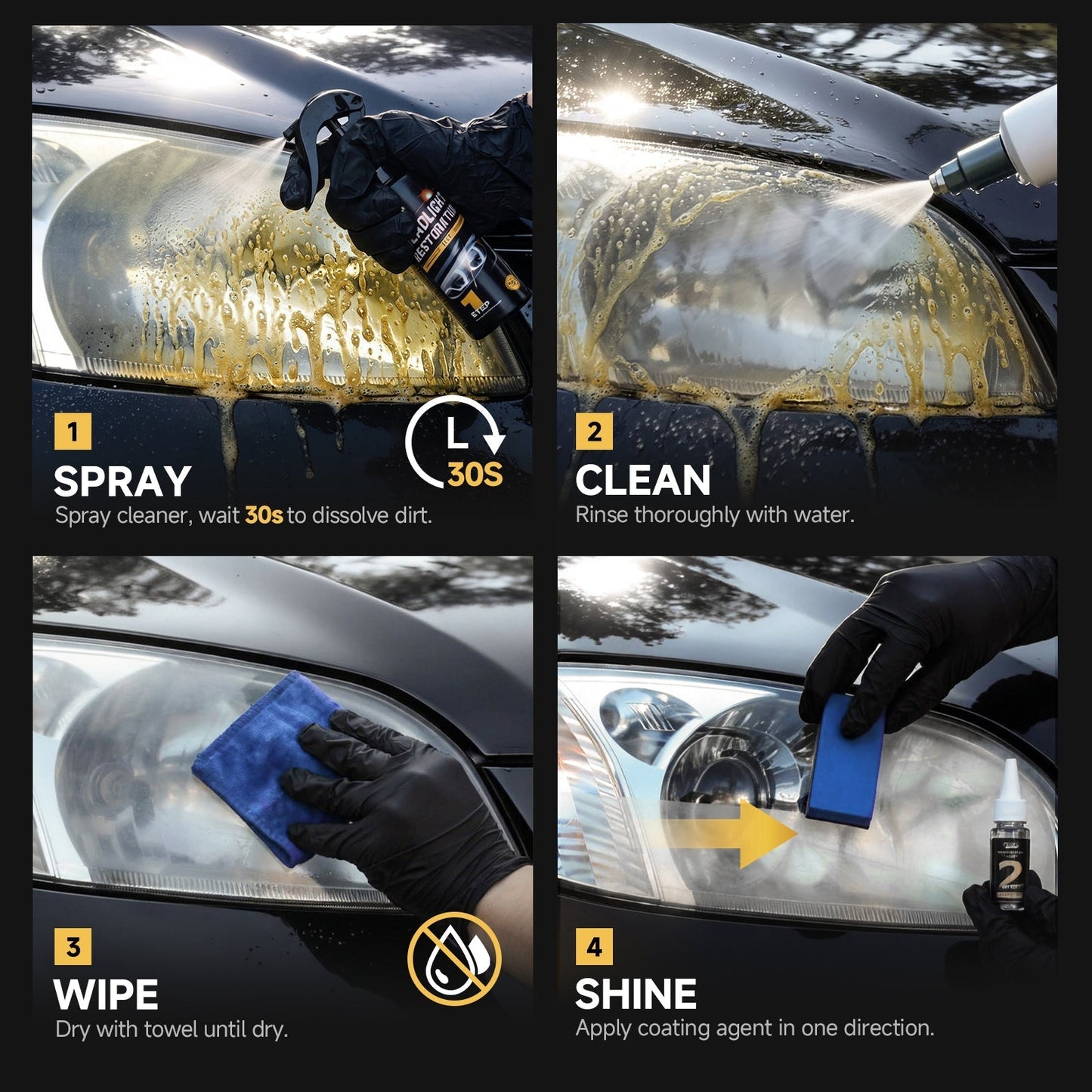 Toretark Car Headlight Restoration Kit