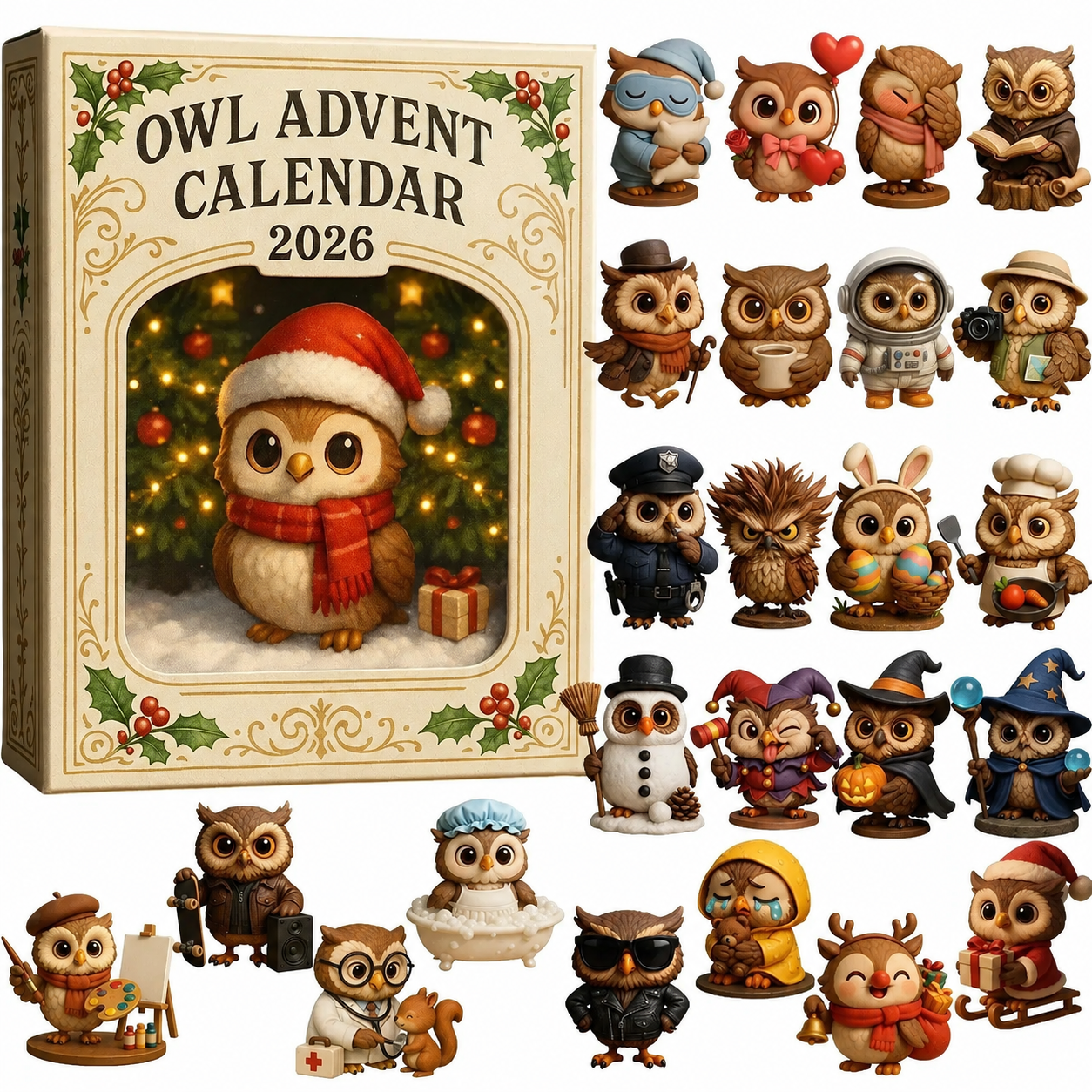 Owl Advent Calendar 2026🎁 24 Gifts Inside!