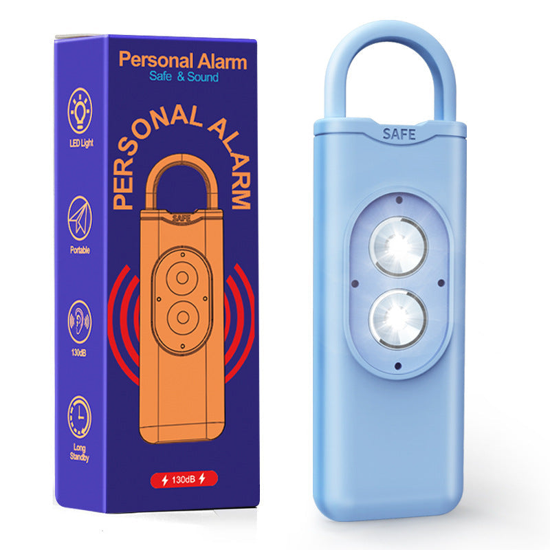 Double-flashing personal alarm