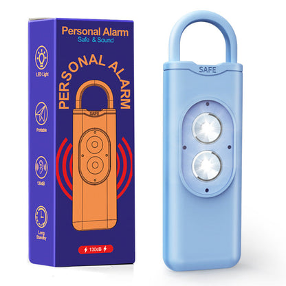 Double-flashing personal alarm