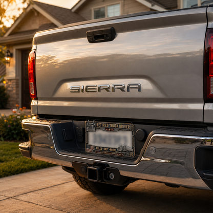 🚛 Last Day Promo: 49% OFF-Retired Truck Driver Tribute License Plate Frame