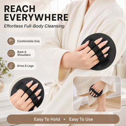 🧽 4-Pack Soft Rubber Shower Scrubber – Gentle Yet Effective, Exfoliates & Cleanses All Skin Types