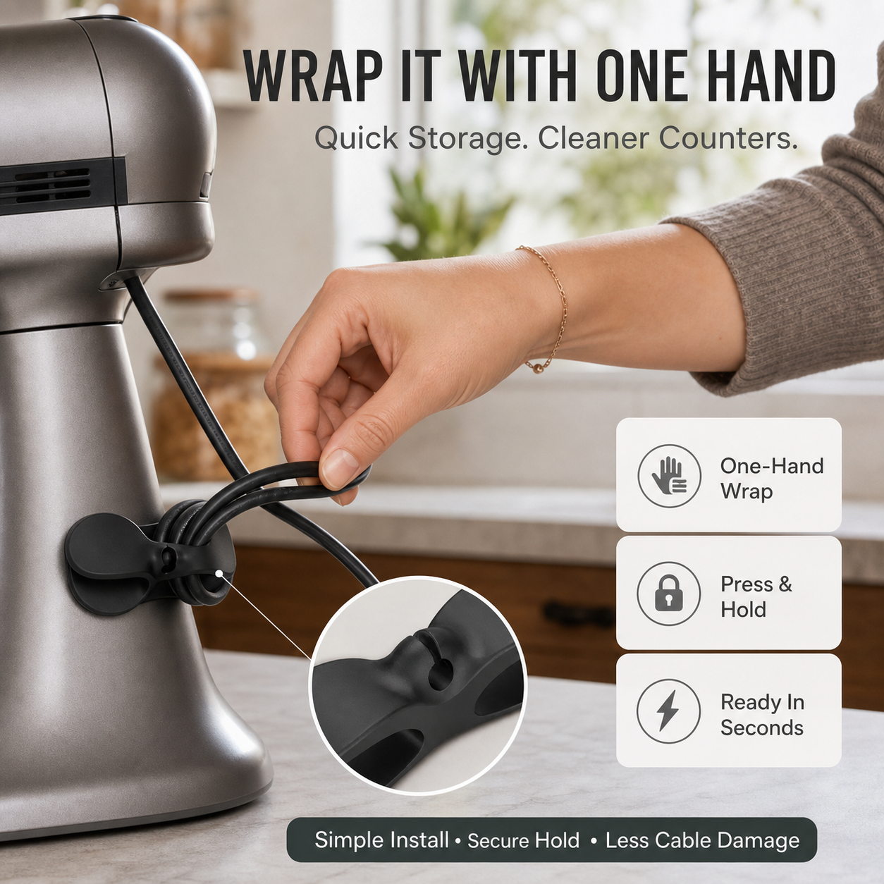 ✨ New Upgrade Cord Organizer For Kitchen Appliances
