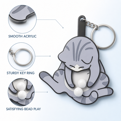 🐱🥚Pull-Play Cat & Egg Keychain