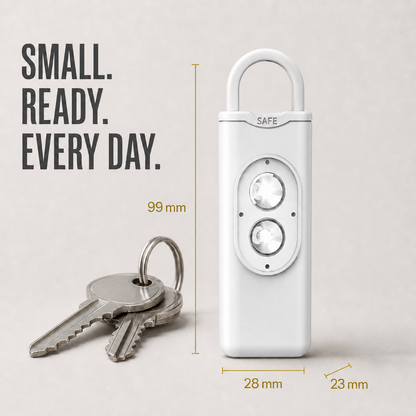 Double-flashing personal alarm