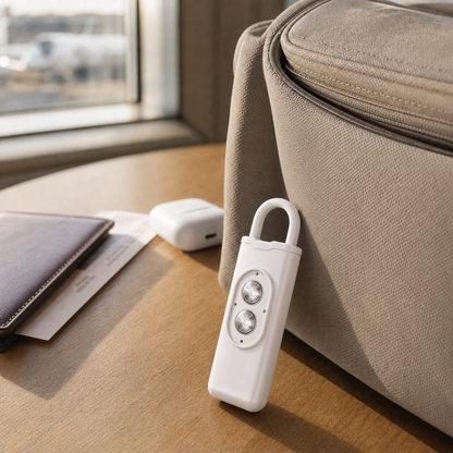 Double-flashing personal alarm