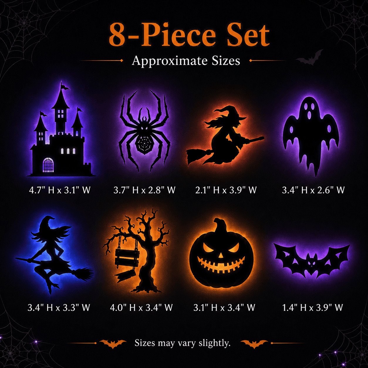 👻 Halloween LED Silhouette Wall Light Stickers