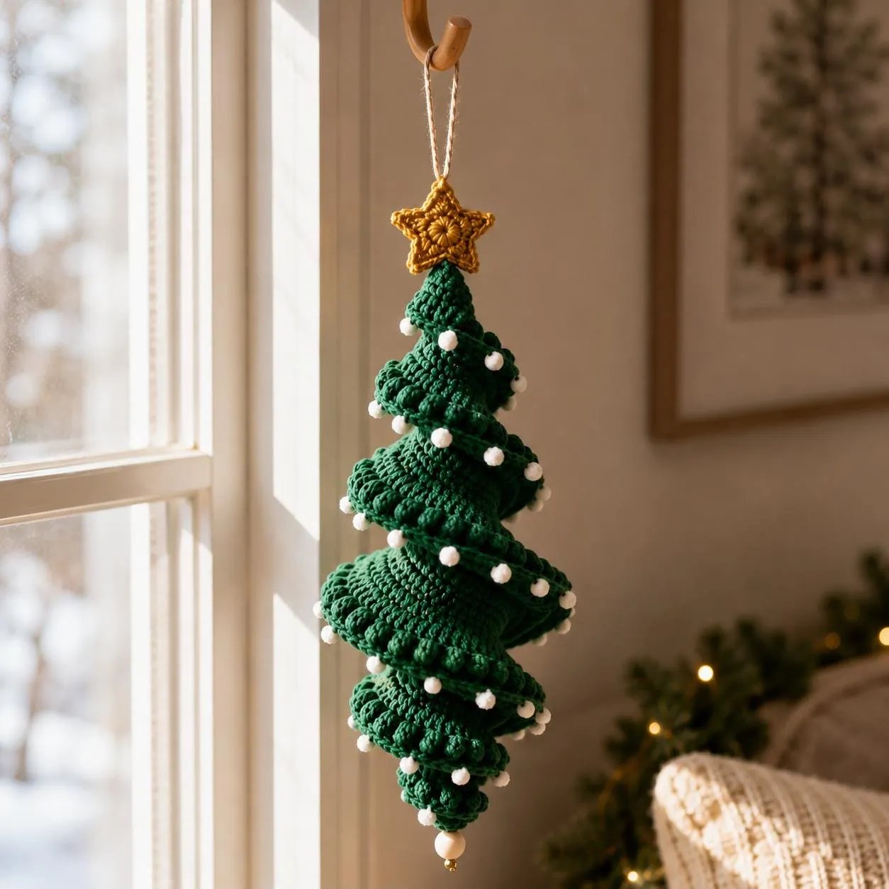 🎅🌲Crochet Snowman Spiral Oranment DIY Kit
