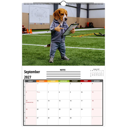 Funny Working Beagles 2027 Wall Calendar