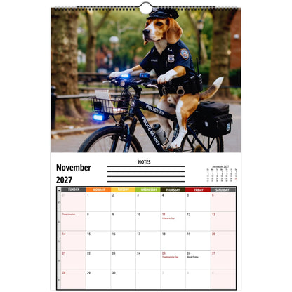 Funny Working Beagles 2027 Wall Calendar