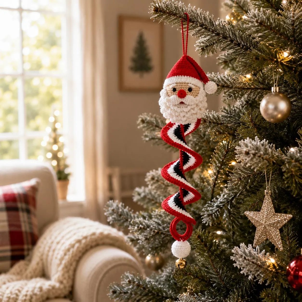 🎅🌲Crochet Snowman Spiral Oranment DIY Kit