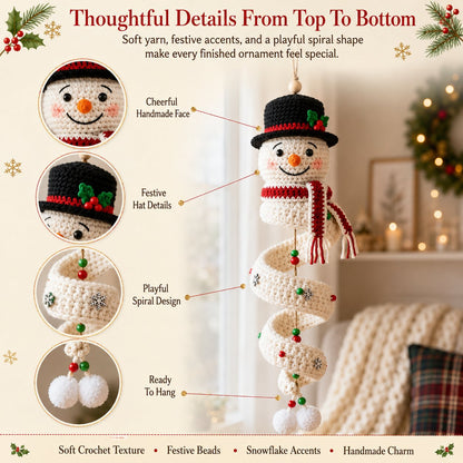 🎅🌲Crochet Snowman Spiral Oranment DIY Kit