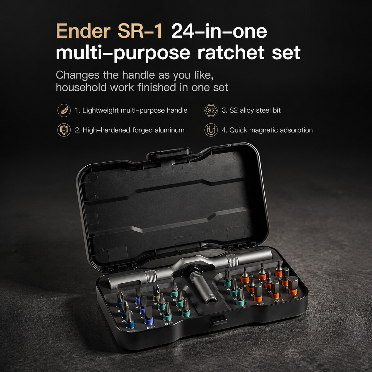 Hot Sell🔥🔥 24 In 1 Ratchet Screwdriver Tool Kits🧰!