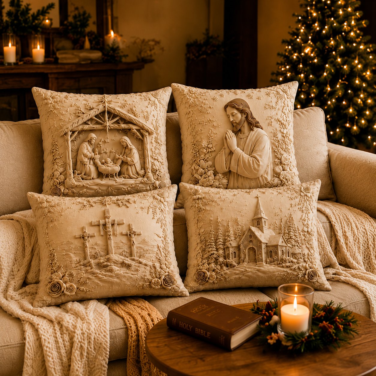 🏆 50K+ SOLD!✝️Jesus-Themed Pillowcase – Machine Washable, Wrinkle-Resistant, Durable, Perfect for Living Room, Bedroom, Office & More⛪