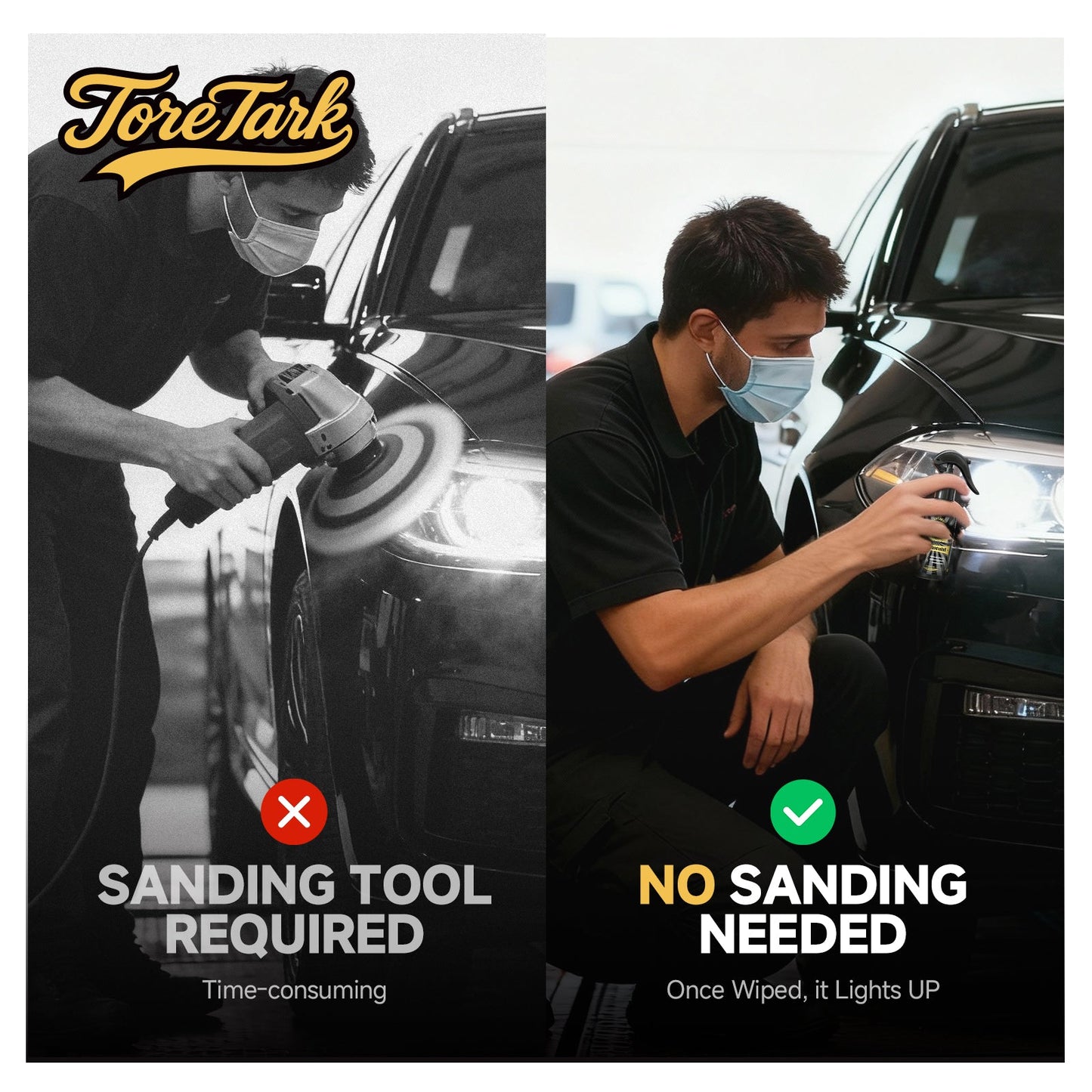 Toretark Car Headlight Restoration Kit