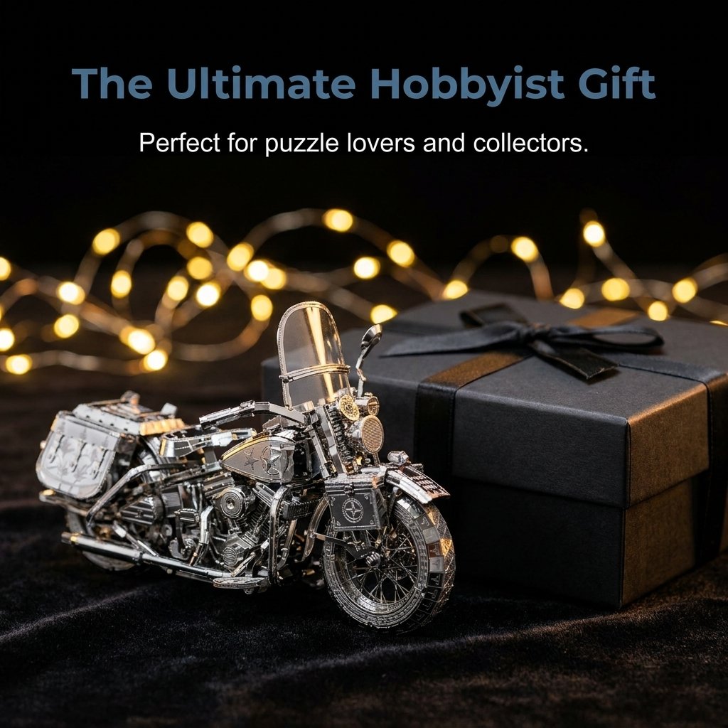 🔥HOT SALE🔥Silver Motorcycle 3D Metal Assembly Puzzle