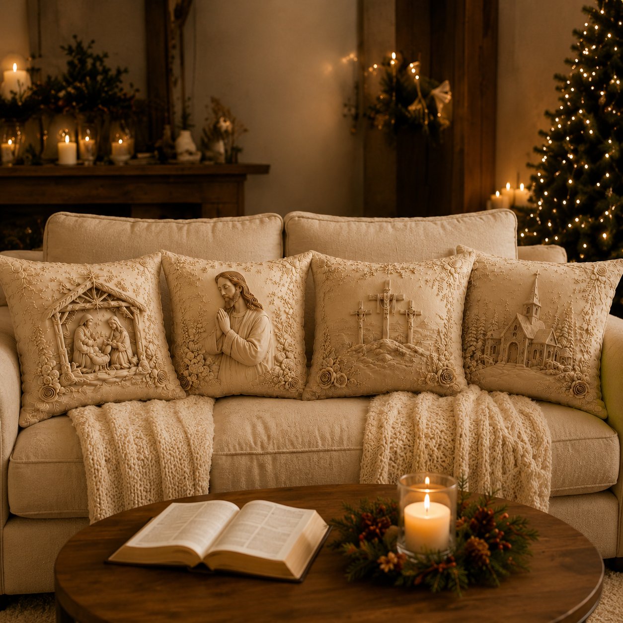 🏆 50K+ SOLD!✝️Jesus-Themed Pillowcase – Machine Washable, Wrinkle-Resistant, Durable, Perfect for Living Room, Bedroom, Office & More⛪