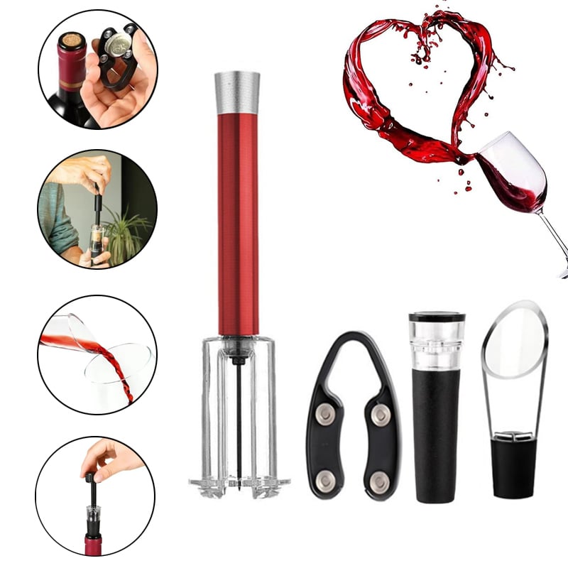 🎁🔥LAST DAY 50% OFF-🔥Air Pump Cork Remover Wine Bottle Opener Set