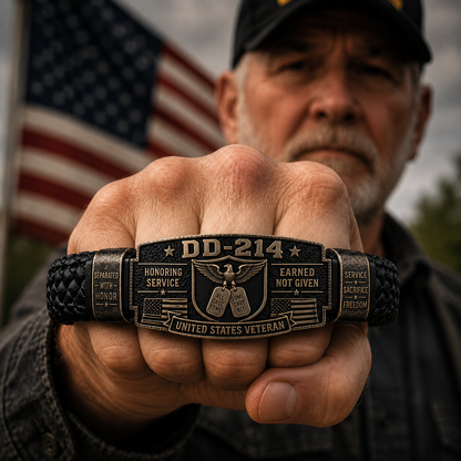 DD-214 Veteran Honor Bracelet 🎖️ Service Earned. Honor Worn.