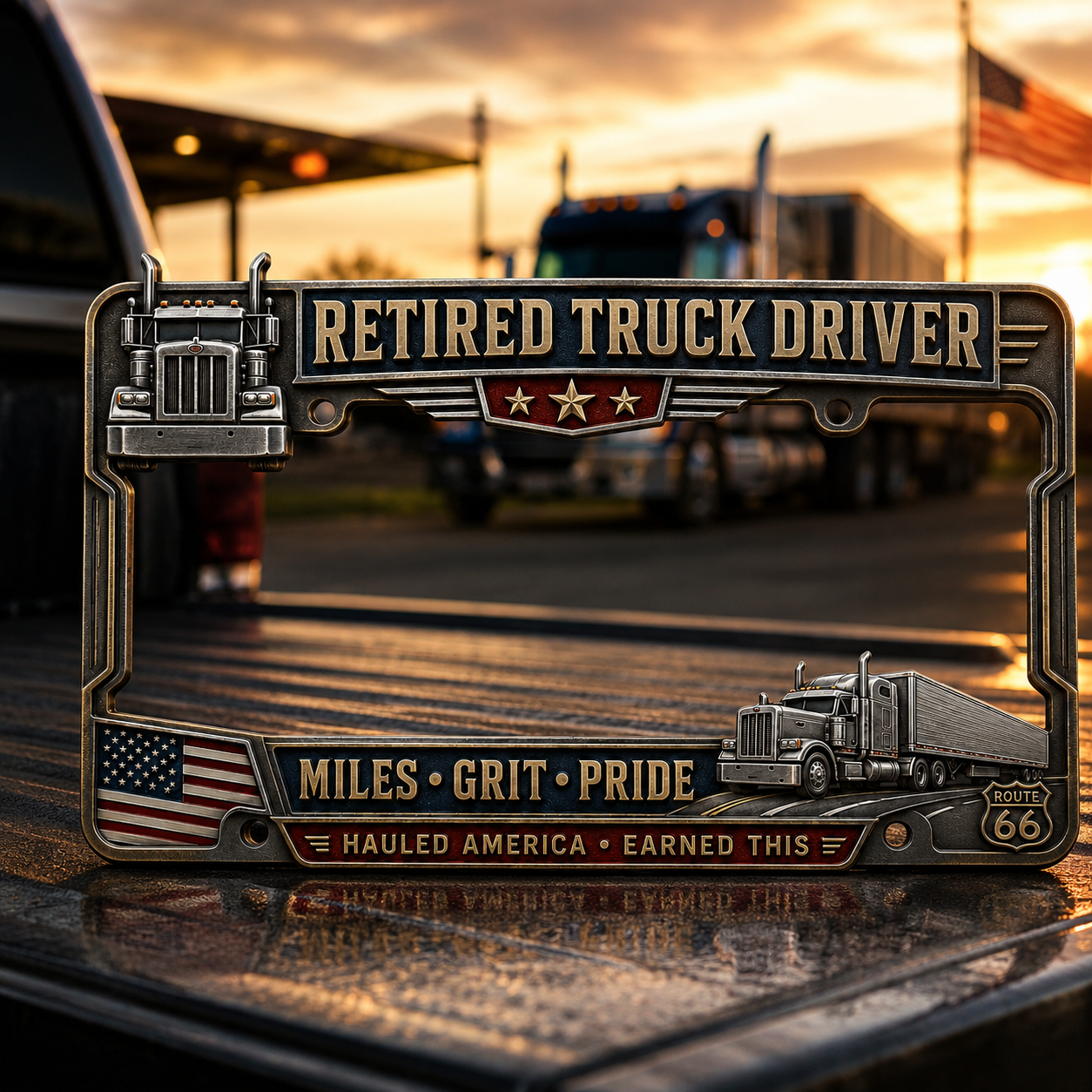 🚛 Last Day Promo: 49% OFF-Retired Truck Driver Tribute License Plate Frame