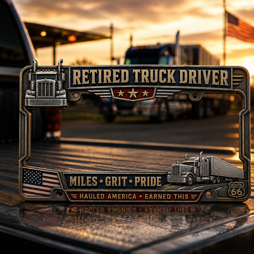 🚛 Last Day Promo: 49% OFF-Retired Truck Driver Tribute License Plate Frame