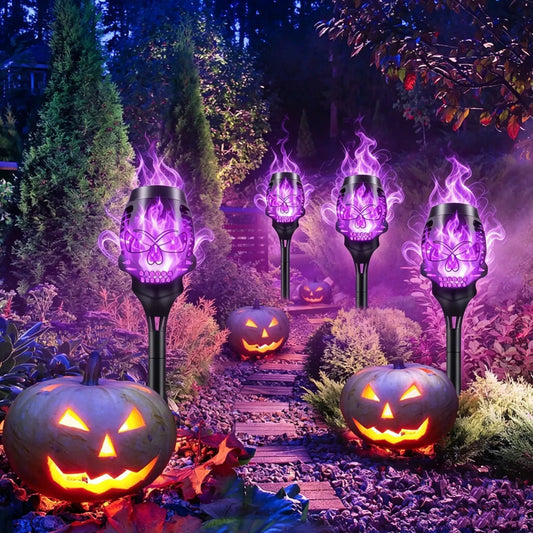 Halloween 🔥Halloween Solar Skull Flame Lights💀
