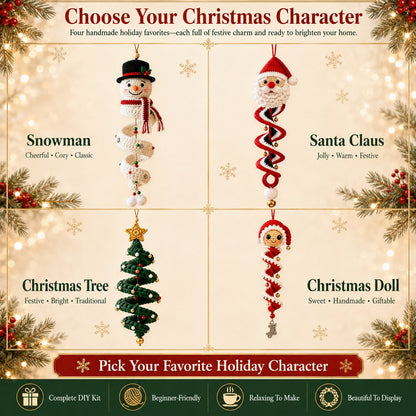 🎅🌲Crochet Snowman Spiral Oranment DIY Kit