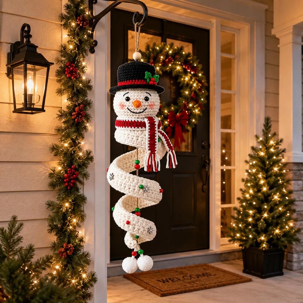 🎅🌲Crochet Snowman Spiral Oranment DIY Kit