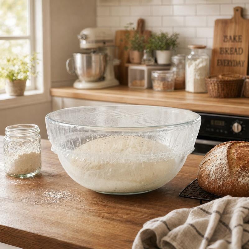 🔥LAST DAY SALE 49% OFF-100Pcs Medium Reusable Elastic Plastic Bowl Covers - Kitchen Bread Proofing,
