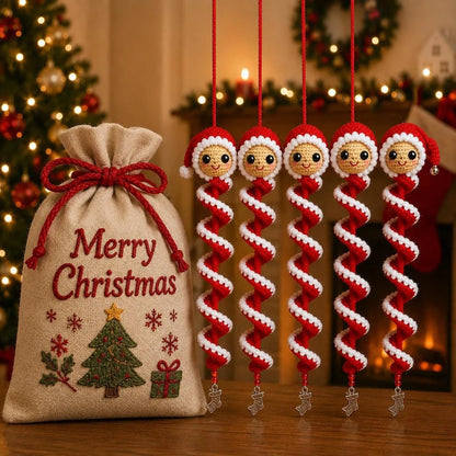 🎅🌲Crochet Snowman Spiral Oranment DIY Kit