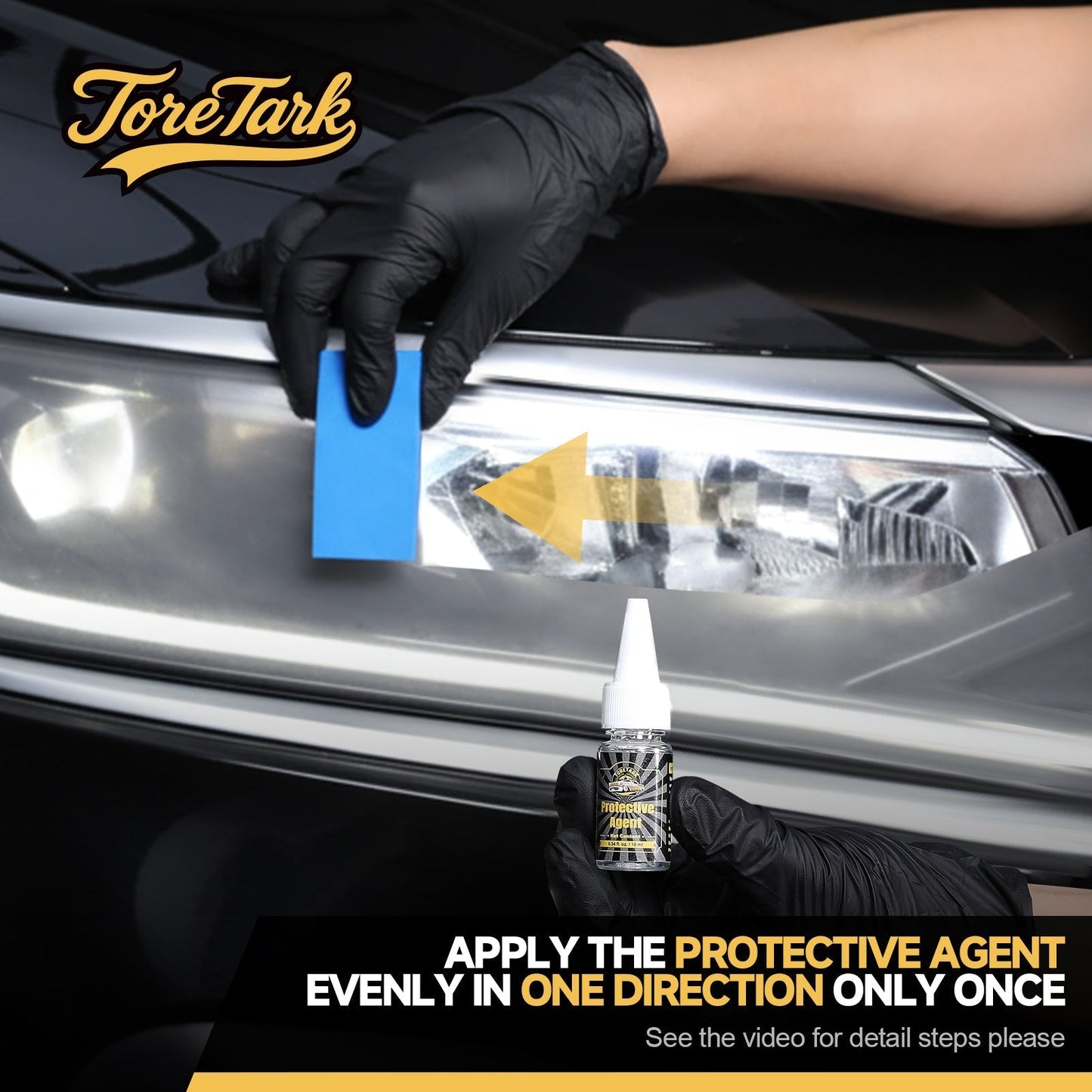 Toretark Car Headlight Restoration Kit