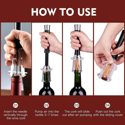 🎁🔥LAST DAY 50% OFF-🔥Air Pump Cork Remover Wine Bottle Opener Set