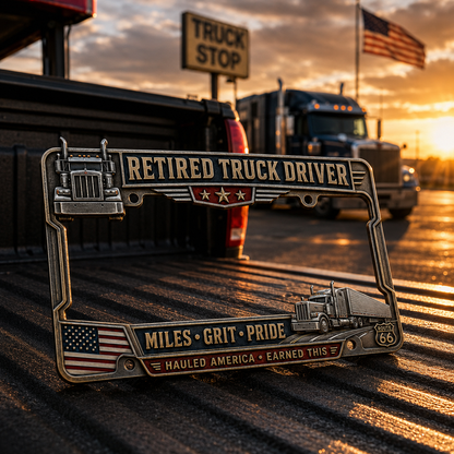 🚛 Last Day Promo: 49% OFF-Retired Truck Driver Tribute License Plate Frame