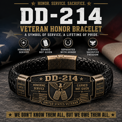 DD-214 Veteran Honor Bracelet 🎖️ Service Earned. Honor Worn.