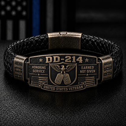 DD-214 Veteran Honor Bracelet 🎖️ Service Earned. Honor Worn.