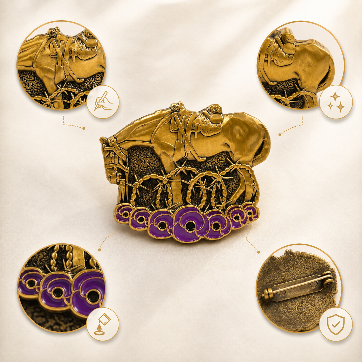 War Horse Remembered Brooch