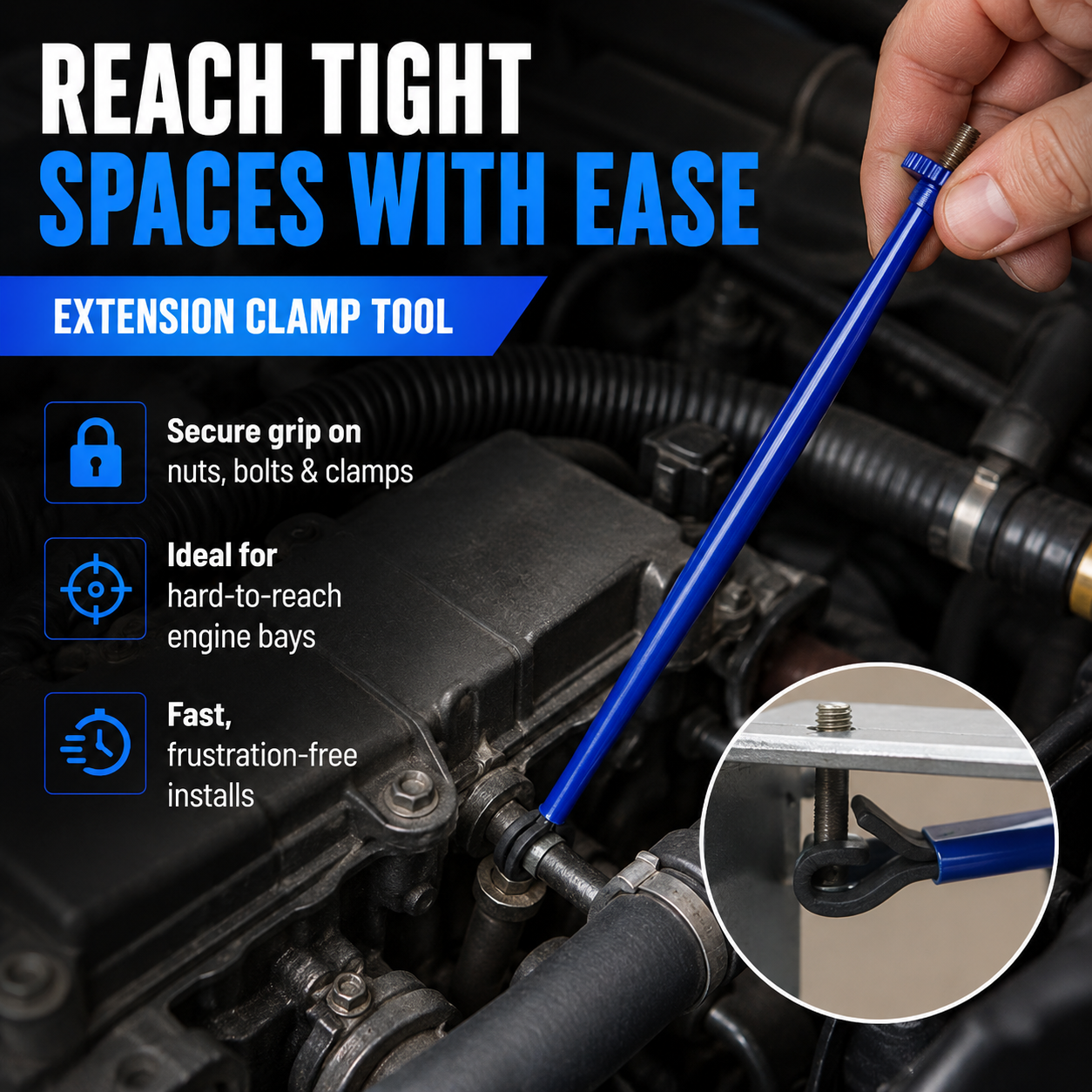 🧰Perfect Tool For Tight Spaces-Extension Clamp Tool