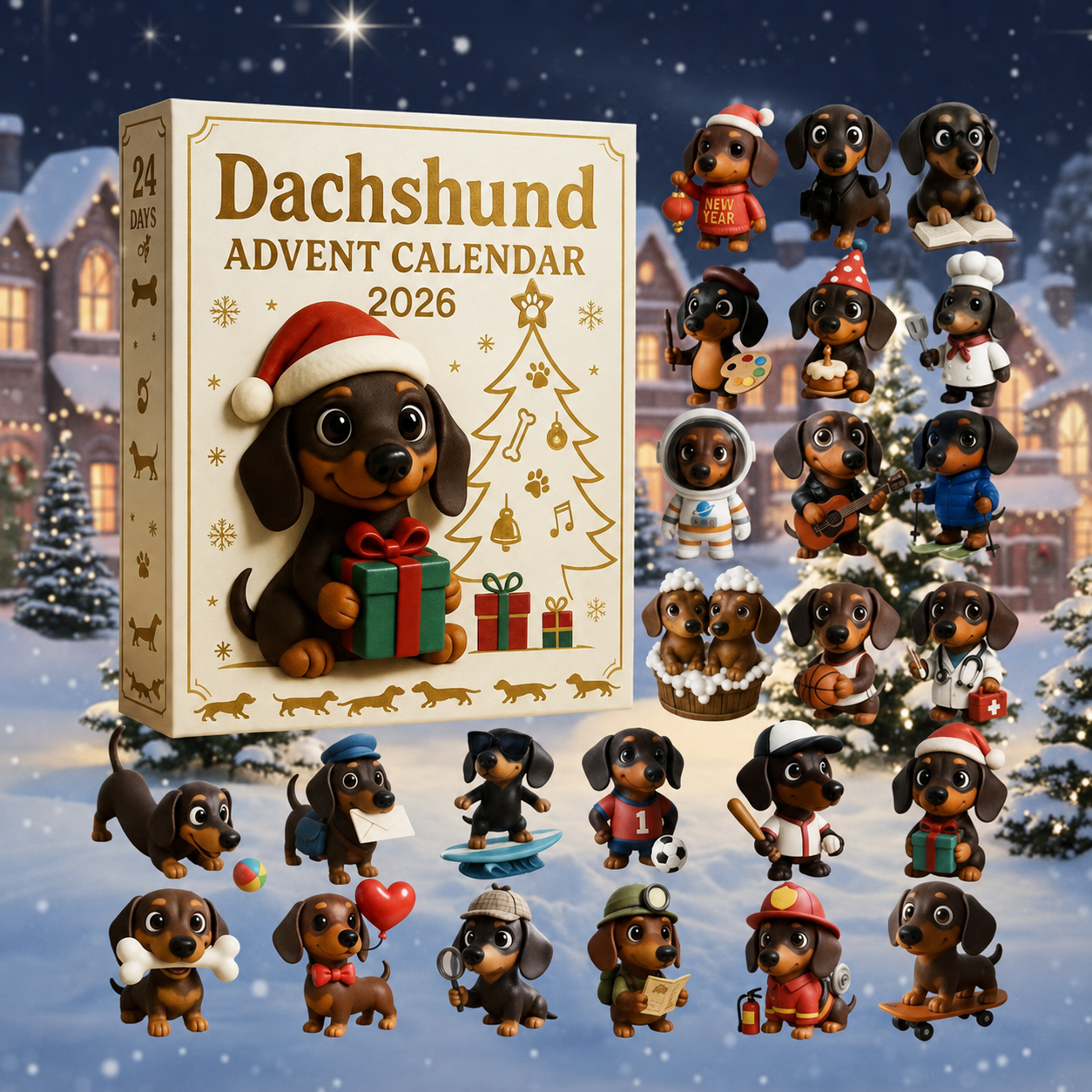🎄🐾 2026 Dachshund Advent Calendar 🐶✨