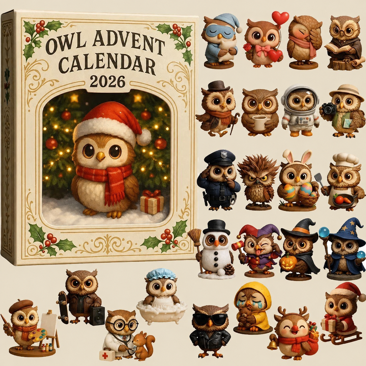 Owl Advent Calendar 2026🎁 24 Gifts Inside!