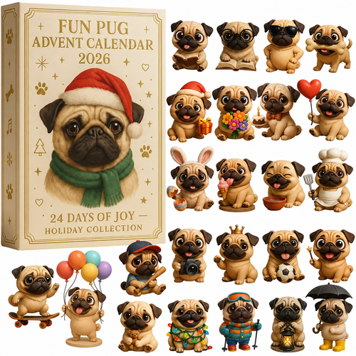 🎄Fun Pug Advent Calendar 2026