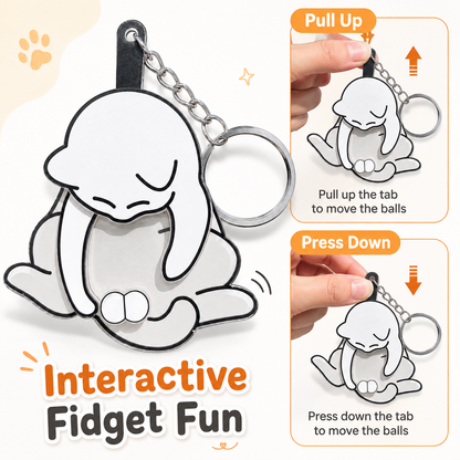 🐱🥚Pull-Play Cat & Egg Keychain