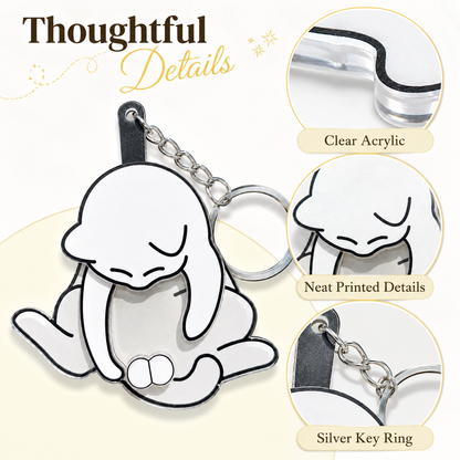 🐱🥚Pull-Play Cat & Egg Keychain
