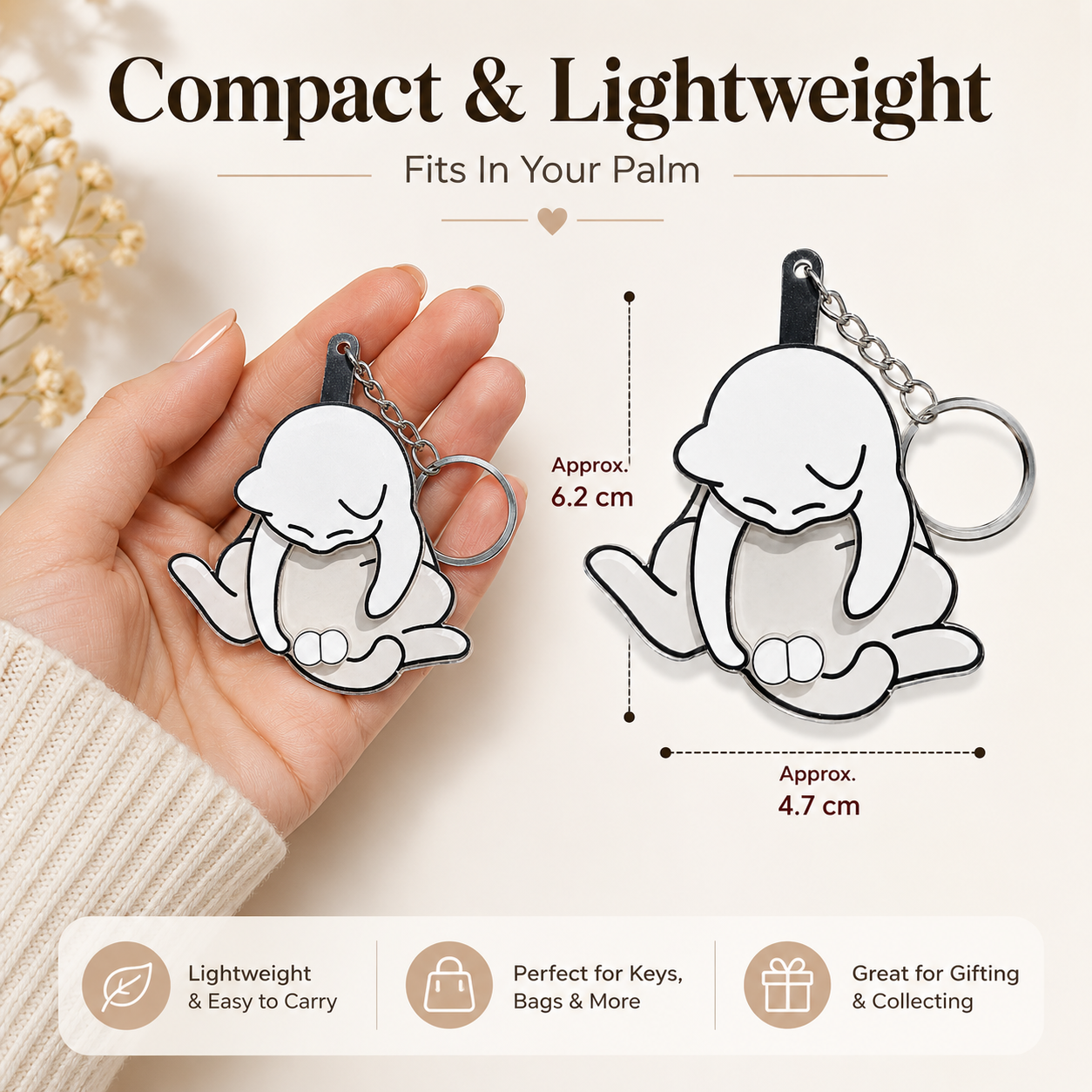 🐱🥚Pull-Play Cat & Egg Keychain