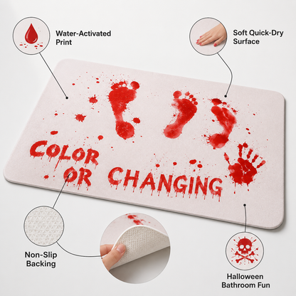 🎁🔥LAST DAY 49% OFF🔥 -Halloween Water-Changing Carpet Bloody Mat🩸