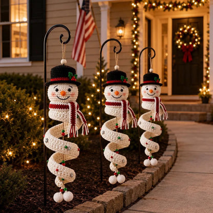 🎅🌲Crochet Snowman Spiral Oranment DIY Kit