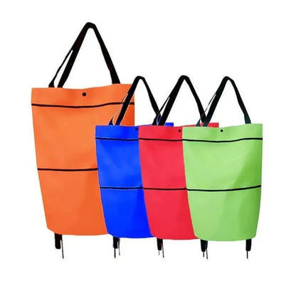 🎁 Hot Sale 49% OFF – 2-in-1 Foldable Shopping Cart with Wheels