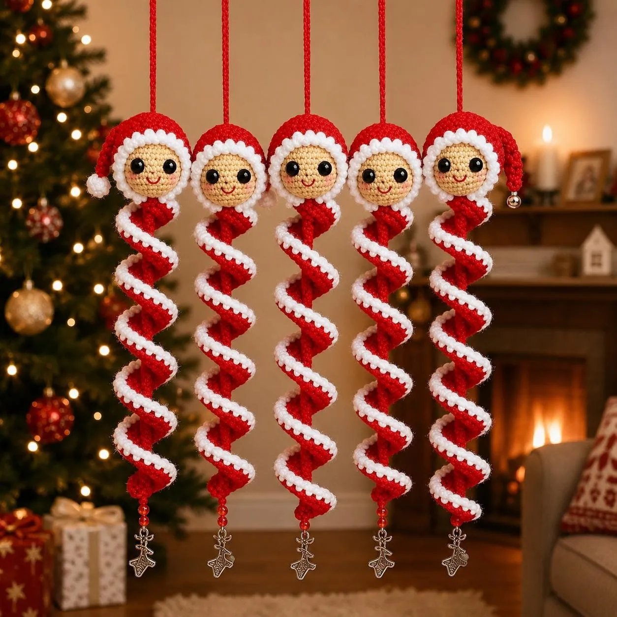 🎅🌲Crochet Snowman Spiral Oranment DIY Kit