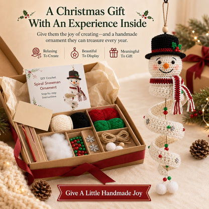 🎅🌲Crochet Snowman Spiral Oranment DIY Kit